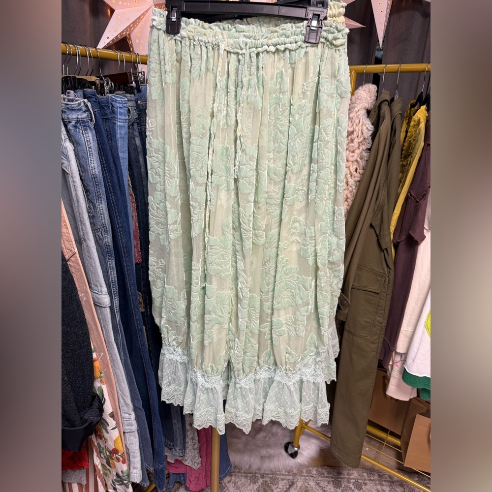 Free People Forever Young Burnout Pants- Seafoam Combo - Picture 10 of 13